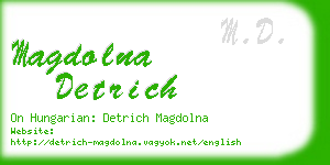 magdolna detrich business card